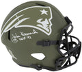 John Hannah Signed New England Patriots Salute to Service Riddell Full Size Speed Replica Helmet w/HOF'91 - HANREP309 - John Hannah Signed New England Patriots Salute to Service Riddell Full Size Speed Replica Helmet w/HOF'91 product image
