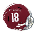 John Hannah Signed Alabama Crimson Tide Riddell Full Size Speed Replica Helmet w/CHOF'99 - HANREP311 - John Hannah Signed Alabama Crimson Tide Riddell Full Size Speed Replica Helmet w/CHOF'99 product image
