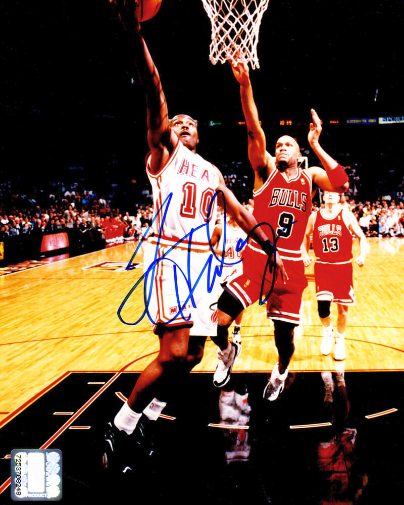 Tim Hardaway Signed Miami Heat Lay Up 8x10 Photo - HAR08P210 - Tim Hardaway Signed Miami Heat Lay Up 8x10 Photo product image