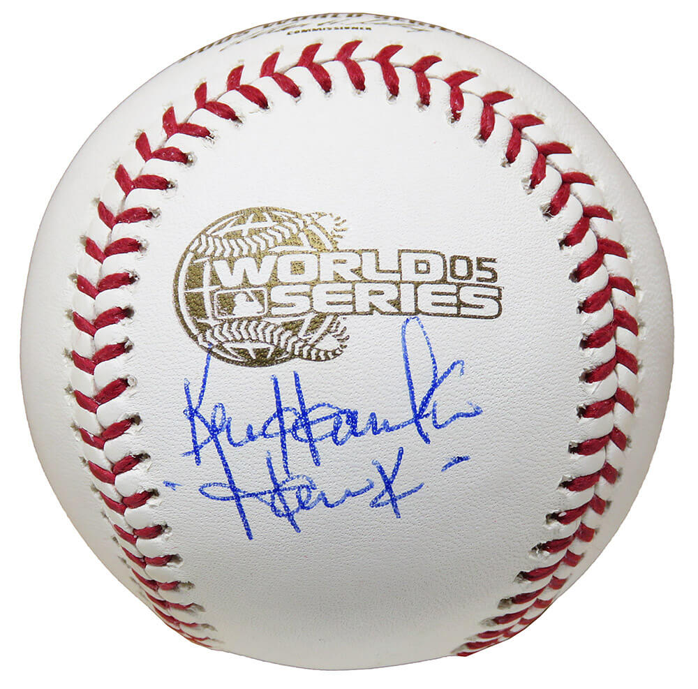 Ken Harrelson Signed Rawlings Official 2005 World Series (Chicago White Sox) Baseball w/Hawk - HARBSB130 - Ken Harrelson Signed Rawlings Official 2005 World Series (Chicago White Sox) Baseball w/Hawk product image