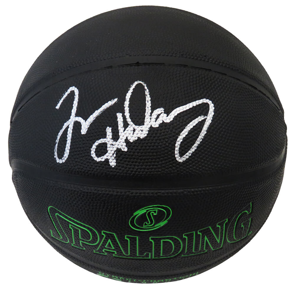 Tim Hardaway Signed Spalding Phantom Black With Green Lettering NBA Basketball - HARBSK201 - Tim Hardaway Signed Spalding Phantom Black With Green Lettering NBA Basketball product image