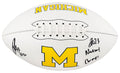 Jaylen Harrell Signed Michigan Wolverines Logo Brand White Logo Football w/2023 National Champs - HARFTB310 - Jaylen Harrell Signed Michigan Wolverines Logo Brand White Logo Football w/2023 National Champs product image