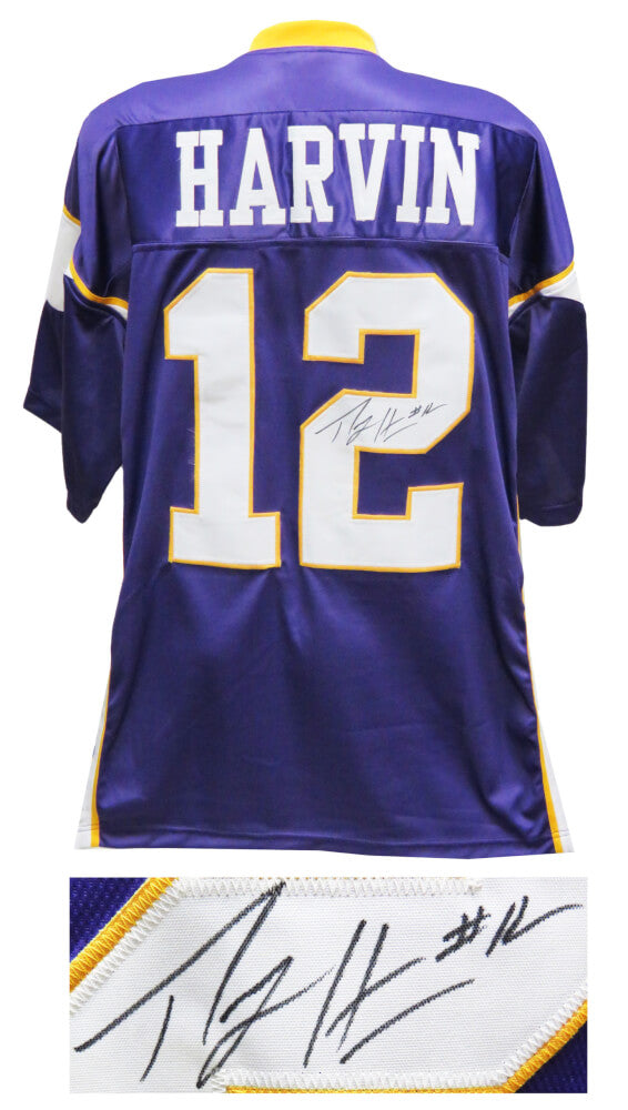 Percy Harvin Signed Purple Custom Football Jersey - HARJRY300 - Percy Harvin Signed Purple Custom Football Jersey product image