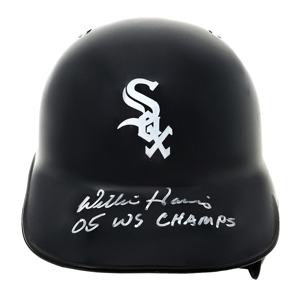 Willie Harris Signed Chicago White Sox Rawlings Mini Batting Helmet w/05 WS Champs - HARMIN100 - Willie Harris Signed Chicago White Sox Rawlings Mini Batting Helmet w/05 WS Champs product image