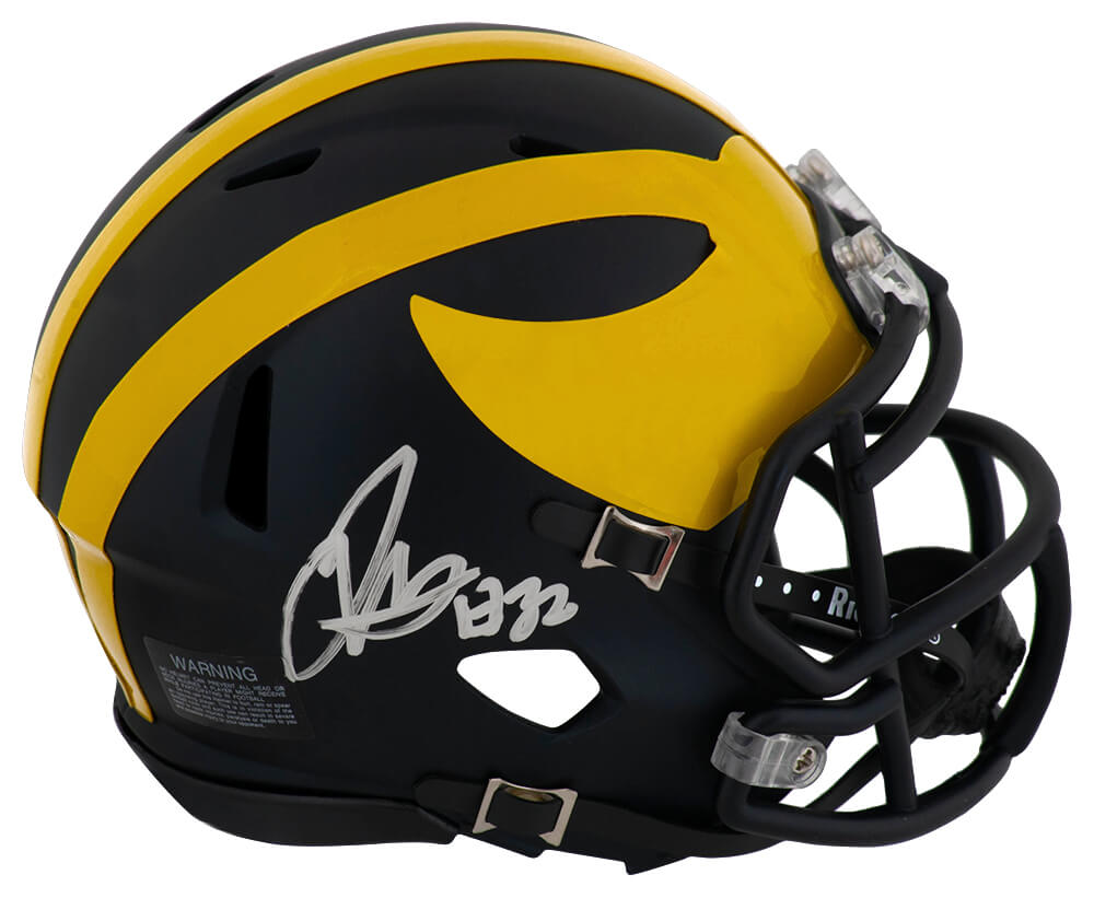 Jaylen Harrell Signed Michigan Wolverines Riddell Speed Mini Helmet - HARMIN320 - Jaylen Harrell Signed Michigan Wolverines Riddell Speed Mini Helmet product image