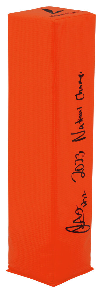 Jaylen Harrell Signed BSN Orange Endzone Football Pylon w/2023 National Champs - HARPYL300 - Jaylen Harrell Signed BSN Orange Endzone Football Pylon w/2023 National Champs product image