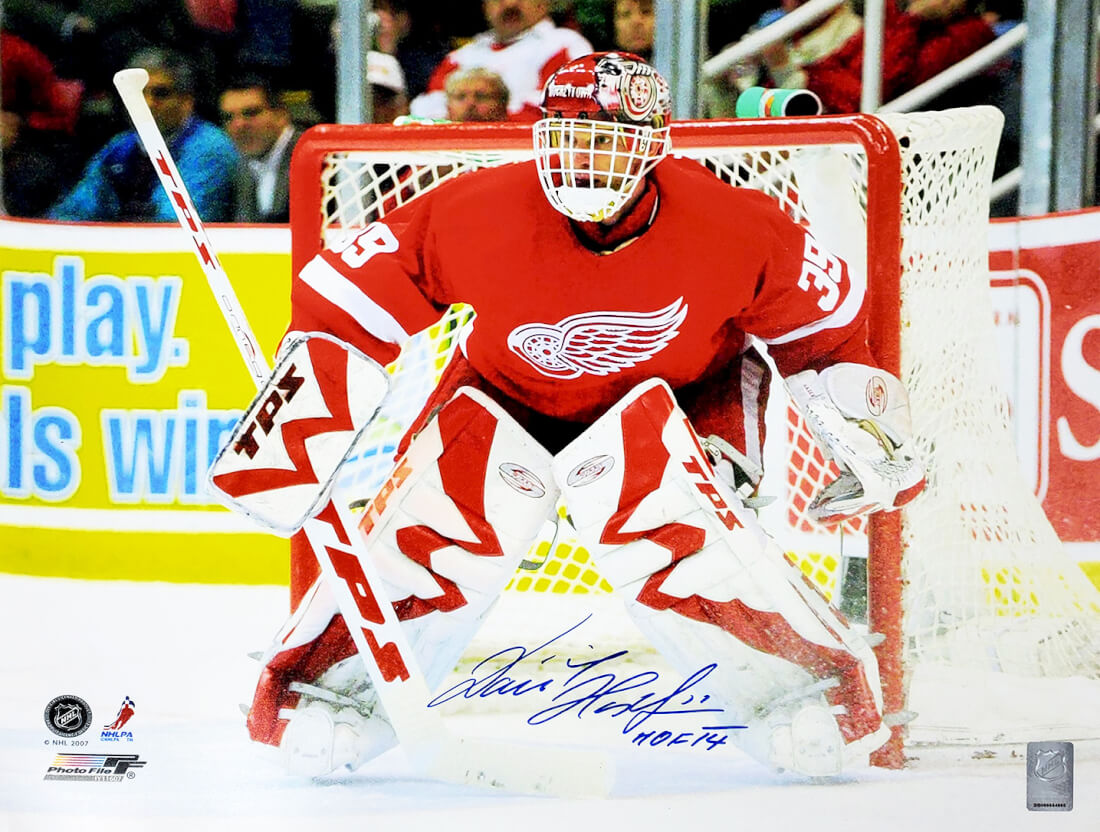 Dominik Hasek Signed Red Wings Goalie 16x20 Photo w/HOF'14 - HAS16P404 - Dominik Hasek Signed Red Wings Goalie 16x20 Photo w/HOF'14 product image