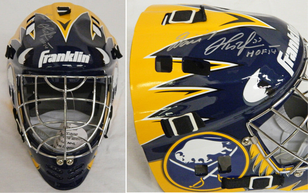 Dominik Hasek Signed Buffalo Sabres Replica Goalie Mask w/HOF 14 - HASMAS402 - Dominik Hasek Signed Buffalo Sabres Replica Goalie Mask w/HOF 14 product image