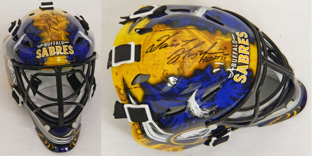 Dominik Hasek Signed Sabres Mini Goalie Mask w/HOF'14 - HASMIN403 - Dominik Hasek Signed Sabres Mini Goalie Mask w/HOF'14 product image