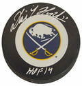 Dominik Hasek Signed Buffalo Sabres Logo Hockey Puck w/HOF'14 - HASPUC400 - Dominik Hasek Signed Buffalo Sabres Logo Hockey Puck w/HOF'14 product image