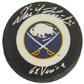 Dominik Hasek Signed Buffalo Sabres Logo Hockey Puck w/6x Vezina - HASPUC401 - Dominik Hasek Signed Buffalo Sabres Logo Hockey Puck w/6x Vezina product image