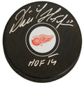 Dominik Hasek Signed Detroit Red Wings Logo Hockey Puck w/HOF'14 - HASPUC402 - Dominik Hasek Signed Detroit Red Wings Logo Hockey Puck w/HOF'14 product image