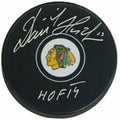 Dominik Hasek Signed Chicago BLackhawks Logo Hockey Puck w/HOF'14 - HASPUC405 - Dominik Hasek Signed Chicago BLackhawks Logo Hockey Puck w/HOF'14 product image