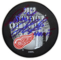Dominik Hasek Signed Detroit Red Wings 2002 Stanley Cup Champions Logo Hockey Puck w/HOF'14 - HASPUC409 - Dominik Hasek Signed Detroit Red Wings 2002 Stanley Cup Champions Logo Hockey Puck w/HOF'14 product image