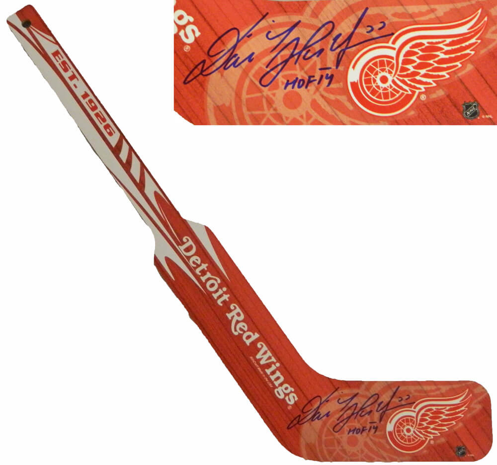 Dominik Hasek Signed Detroit Red Wings Logo Mini Goalie Hockey Stick w/HOF'14 - HASSTK402 - Dominik Hasek Signed Detroit Red Wings Logo Mini Goalie Hockey Stick w/HOF'14 product image