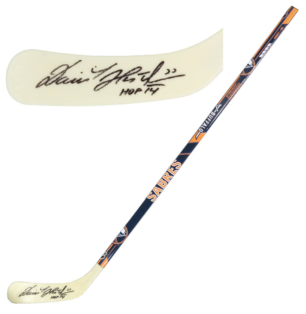 Dominik Hasek Signed Buffalo Sabres Logo 48 Inch Full Size Hockey Stick w/HOF'14 - HASSTK406 - Dominik Hasek Signed Buffalo Sabres Logo 48 Inch Full Size Hockey Stick w/HOF'14 product image