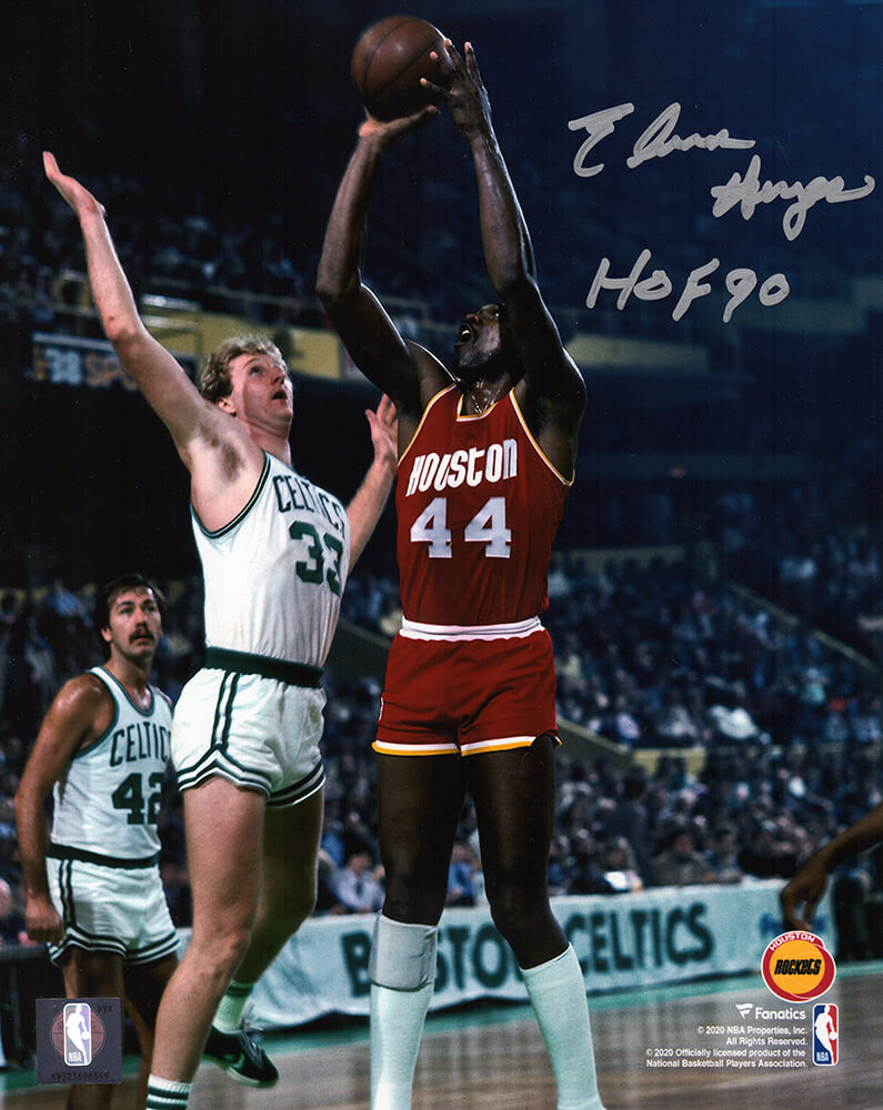 Elvin Hayes Signed Houston Rockets Shooting Against Larry Bird 8x10 Photo w/HOF'90 - HAY08P220 - Elvin Hayes Signed Houston Rockets Shooting Against Larry Bird 8x10 Photo w/HOF'90 product image