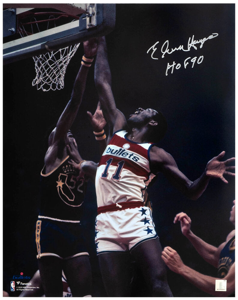 Elvin Hayes Signed Washington Bullets White Jersey Action 16x20 Photo w/HOF'90 - HAY16P207 - Elvin Hayes Signed Washington Bullets White Jersey Action 16x20 Photo w/HOF'90 product image
