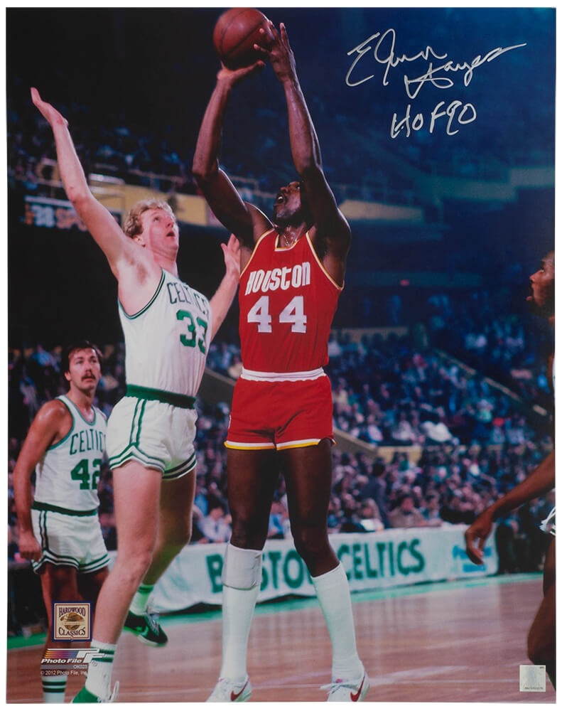 Elvin Hayes Signed Houston Rockets Red Jersey Action vs Larry Bird 16x20 Photo w/HOF'90 - HAY16P208 - Elvin Hayes Signed Houston Rockets Red Jersey Action vs Larry Bird 16x20 Photo w/HOF'90 product image