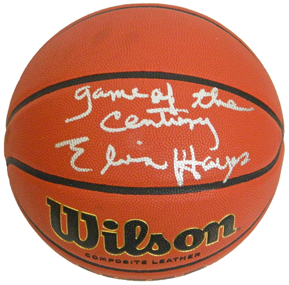 Elvin Hayes Signed Wilson NCAA Basketball w/Game of the Century - HAYBSK202 - Elvin Hayes Signed Wilson NCAA Basketball w/Game of the Century product image