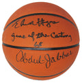 Elvin Hayes & Kareem Abdul Jabbar Dual Signed Wilson NCAA Basketball w/Game of the Century '68 - HAYBSK214 - Elvin Hayes & Kareem Abdul Jabbar Dual Signed Wilson NCAA Basketball w/Game of the Century '68 product image