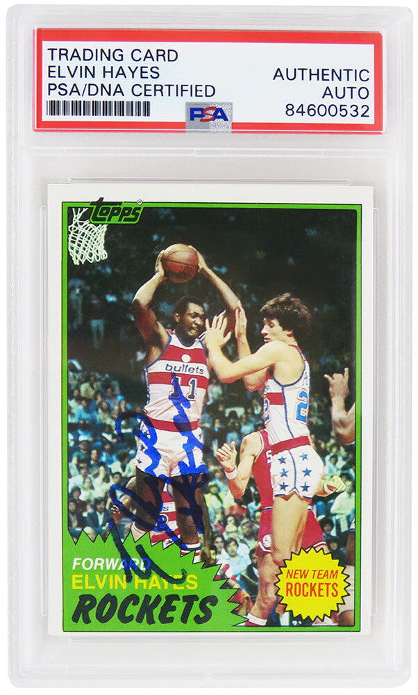 Elvin Hayes Signed Houston Rockets 1981-82 Topps Basketball Trading Card #42 - (PSA/DNA Encapsulated) - HAYCAR205 - Elvin Hayes Signed Houston Rockets 1981-82 Topps Basketball Trading Card #42 - (PSA/DNA Encapsulated) product image