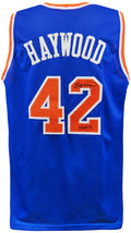 Spencer Haywood Signed Blue Throwback Custom Basketball Jersey w/HOF'15 - HAYJRY210 - Spencer Haywood Signed Blue Throwback Custom Basketball Jersey w/HOF'15 product image