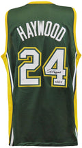 Spencer Haywood Signed Green Throwback Custom Basketball Jersey w/HOF'15 - HAYJRY211 - Spencer Haywood Signed Green Throwback Custom Basketball Jersey w/HOF'15 product image