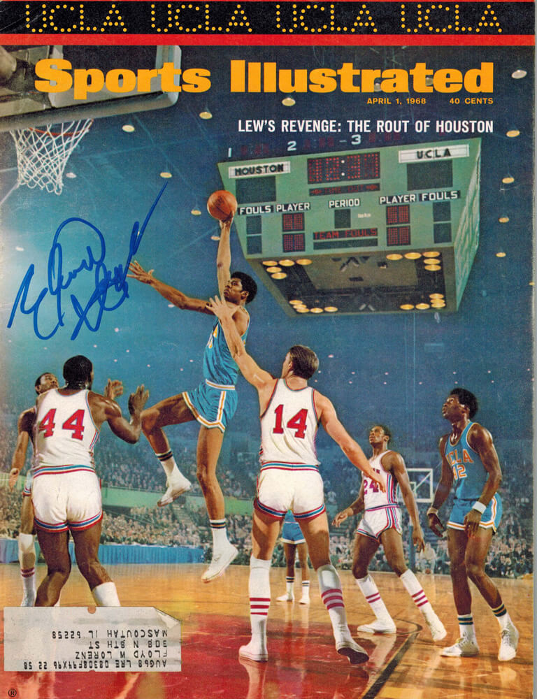 Elvin Hayes Signed Houston vs UCLA "Lew's Revenge" Sports Illustrated 4/1/68 Original Magazine - HAYMAG203 - Elvin Hayes Signed Houston vs UCLA "Lew's Revenge" Sports Illustrated 4/1/68 Original Magazine product image