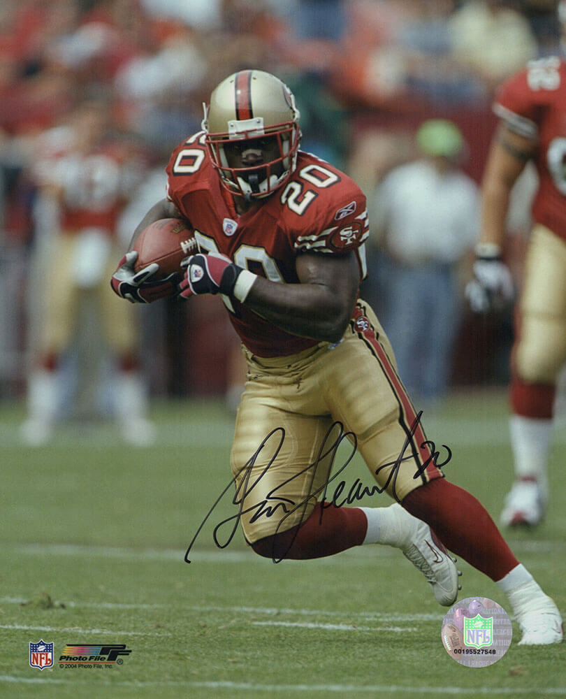 Garrison Hearst Signed San Francisco 49ers Red Jersey Action 8x10 Photo - HEA08P301 - Garrison Hearst Signed San Francisco 49ers Red Jersey Action 8x10 Photo product image