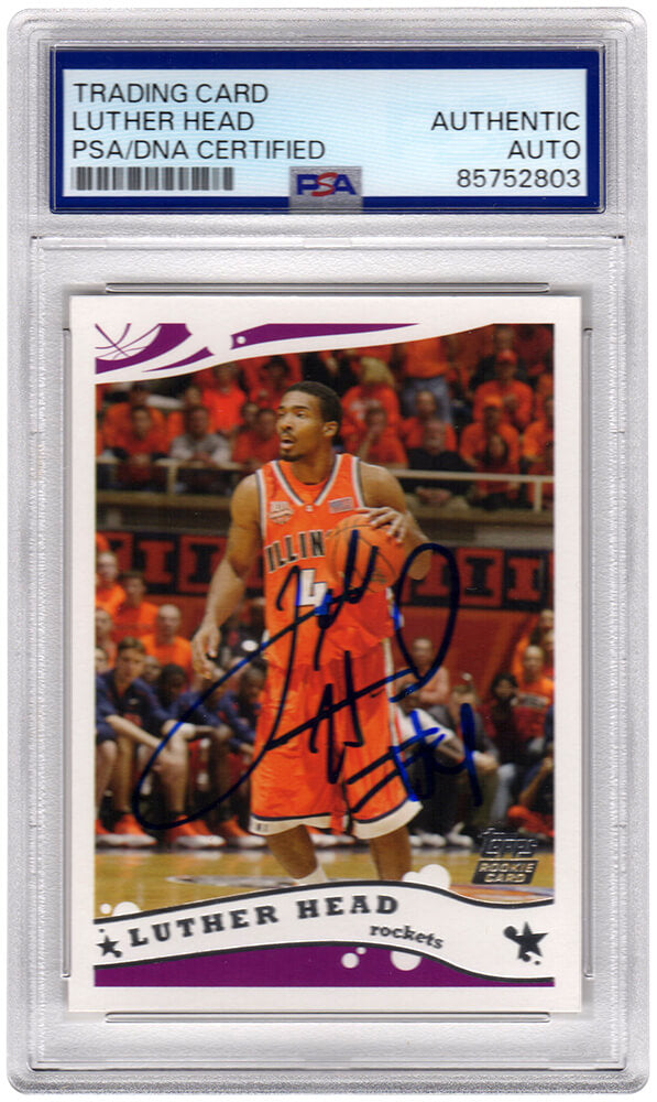 Luther Head Signed Houston Rockets 2005 Topps Rookie Basketball Trading Card #244 - (PSA Encapsulated) - HEACAR203 - Luther Head Signed Houston Rockets 2005 Topps Rookie Basketball Trading Card #244 - (PSA Encapsulated) product image