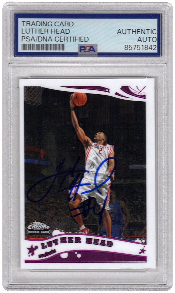 Luther Head Signed Houston Rockets 2006 Topps Chrome Rookie Basketball Card #208 - (PSA Encapsulated) - HEACAR204 - Luther Head Signed Houston Rockets 2006 Topps Chrome Rookie Basketball Card #208 - (PSA Encapsulated) product image