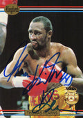 Thomas Hearns Signed 1991 Ringlords Boxing Trading Card #17 w/Hitman - HEACAR501 - Thomas Hearns Signed 1991 Ringlords Boxing Trading Card #17 w/Hitman product image