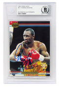 Thomas Hearns Signed 1991 Ringlords Boxing Trading Card #17 - (Beckett Encapsulated) - HEACAR502 - Thomas Hearns Signed 1991 Ringlords Boxing Trading Card #17 - (Beckett Encapsulated) product image