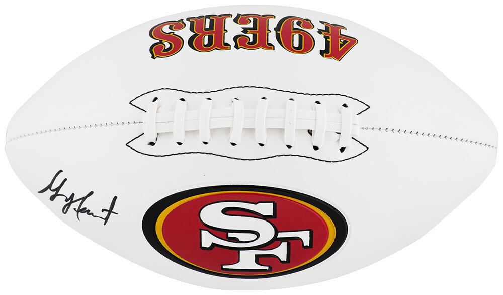 Garrison Hearst Signed San Francisco 49ers Franklin White Logo Football - HEAFTB301 - Garrison Hearst Signed San Francisco 49ers Franklin White Logo Football product image