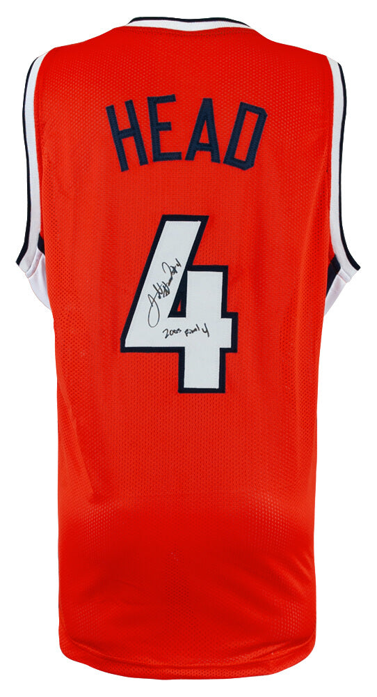 Luther Head Signed Orange Custom College Basketball Jersey w/2005 Final 4 - HEAJRY200 - Luther Head Signed Orange Custom College Basketball Jersey w/2005 Final 4 product image
