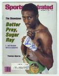 Thomas Hearns Signed Sports Illustrated 'Better Pray, Sugar Ray' September 14, 1981 Original Magazine - HEAMAG501 - Thomas Hearns Signed Sports Illustrated 'Better Pray, Sugar Ray' September 14, 1981 Original Magazine product image