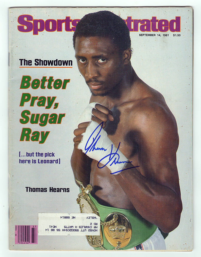 Thomas Hearns Signed Sports Illustrated 'Better Pray, Sugar Ray' September 14, 1981 Original Magazine - HEAMAG501 - Thomas Hearns Signed Sports Illustrated 'Better Pray, Sugar Ray' September 14, 1981 Original Magazine product image