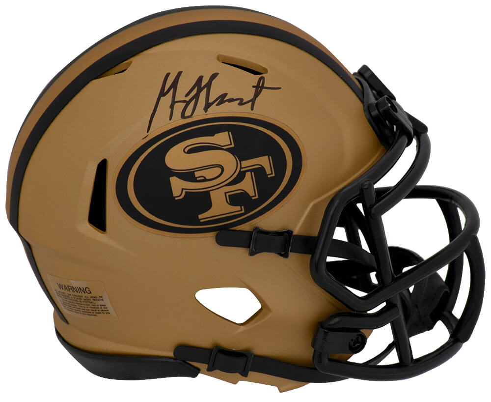 Garrison Hearst Signed San Francisco 49ers RAVE Riddell Speed Mini Helmet - HEAMIN301 - Garrison Hearst Signed San Francisco 49ers RAVE Riddell Speed Mini Helmet product image