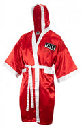 Thomas Hearns Signed Title Red With White Trim Boxing Robe w/Hitman - HEAROB503 - Thomas Hearns Signed Title Red With White Trim Boxing Robe w/Hitman product image