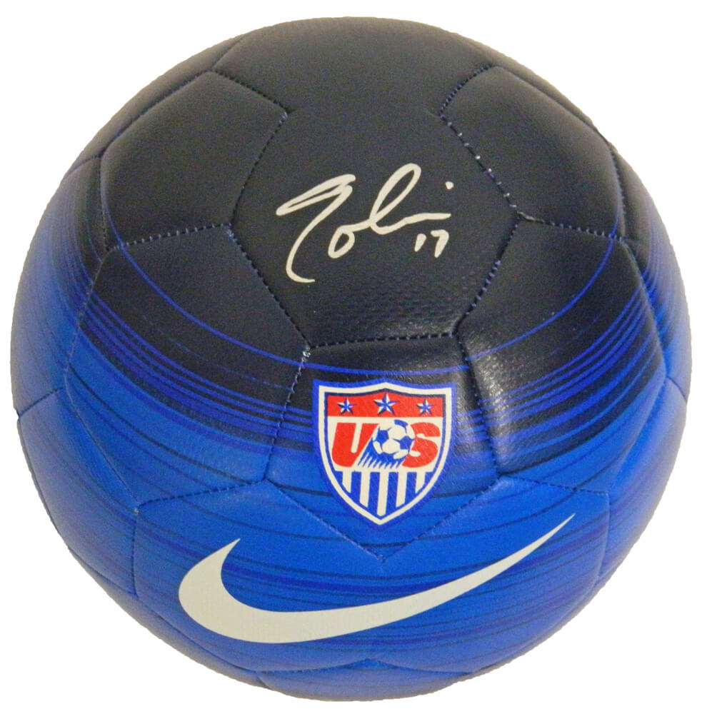 Tobin Heath Signed USA Soccer Nike Blue & Navy Soccer Ball - HEASCR500 - Tobin Heath Signed USA Soccer Nike Blue & Navy Soccer Ball product image