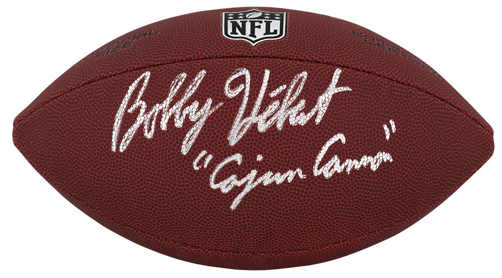 Bobby Hebert Signed Wilson Limited Full Size NFL Football w/Cajun Cannon - HEBFTB300 - Bobby Hebert Signed Wilson Limited Full Size NFL Football w/Cajun Cannon product image