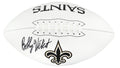 Bobby Hebert Signed New Orleans Saints Franklin White Logo Football - HEBFTB301 - Bobby Hebert Signed New Orleans Saints Franklin White Logo Football product image