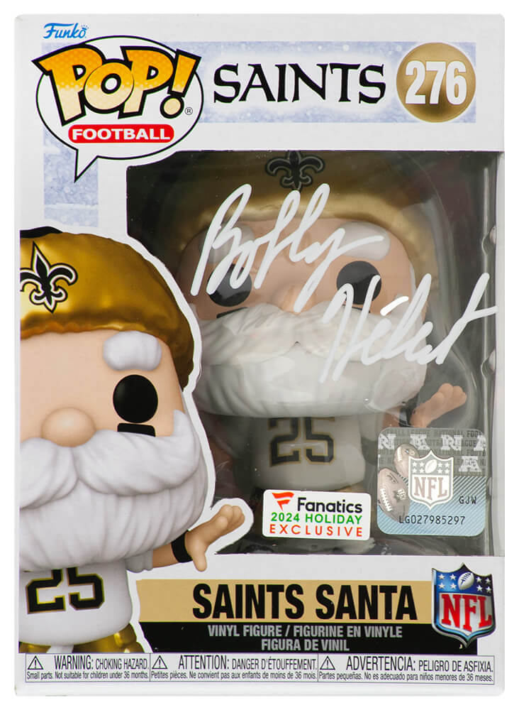 Bobby Hebert Signed New Orleans Saints SANTA Funko Pop Doll #276 - HEBFUN300 - Bobby Hebert Signed New Orleans Saints SANTA Funko Pop Doll #276 product image