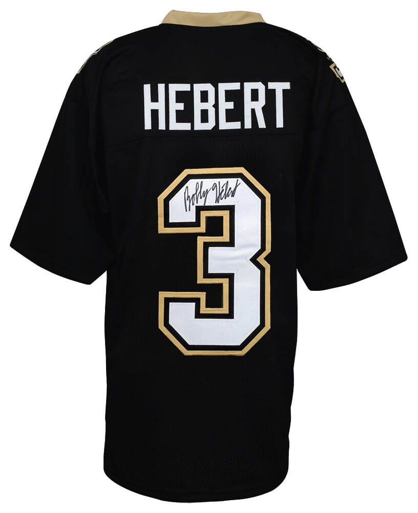 Bobby Hebert Signed Black Custom Football Jersey - HEBJRY300 - Bobby Hebert Signed Black Custom Football Jersey product image