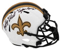 Bobby Hebert Signed New Orleans Saints LUNAR Riddell Full Size Speed Replica Helmet w/Cajun Cannon - HEBREP302 - Bobby Hebert Signed New Orleans Saints LUNAR Riddell Full Size Speed Replica Helmet w/Cajun Cannon product image