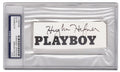 Hugh Hefner Signed Playboy Cut  (PSA Encapsulated) - HEFCUT500 - Hugh Hefner Signed Playboy Cut (PSA Encapsulated) product image