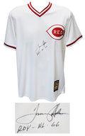 Tommy Helms Signed Cincinnati Reds Majestic White Replica Baseball Jersey w/ROY NL 66 - HELJRY100 - Tommy Helms Signed Cincinnati Reds Majestic White Replica Baseball Jersey w/ROY NL 66 product image