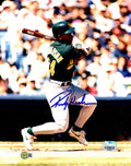 Rickey Henderson Signed Oakland A's Batting Action 8x10 Photo (Fanatics) - HEN08P101 - Rickey Henderson Signed Oakland A's Batting Action 8x10 Photo (Fanatics) product image