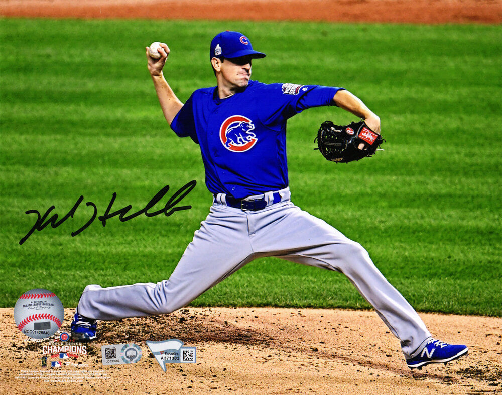 Kyle Hendricks Signed Chicago Cubs 2016 World Series 8x10 Photo - HEN08P113 - Kyle Hendricks Signed Chicago Cubs 2016 World Series 8x10 Photo product image